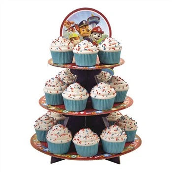 Présentoir à cupcakes en carton à 3 niveaux
